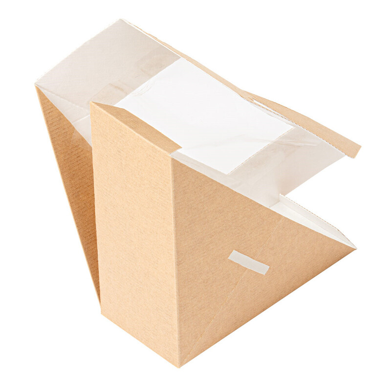 Kartonasta škatla za TRI. sendvič RJAVA - The Pack - 12,4 x 12,4 x 5,5 cm (50/1) sendvici-in-hot-dogi/253.56_IMG-02