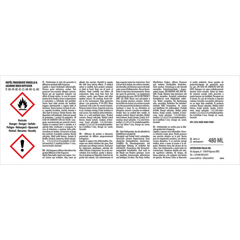 Dišava s palčkami Vanilla & Jasmin 480 mL Disave/nefel-fragrance-vanilla-and-jasmine-reed-diffuser-480-ml-2463A