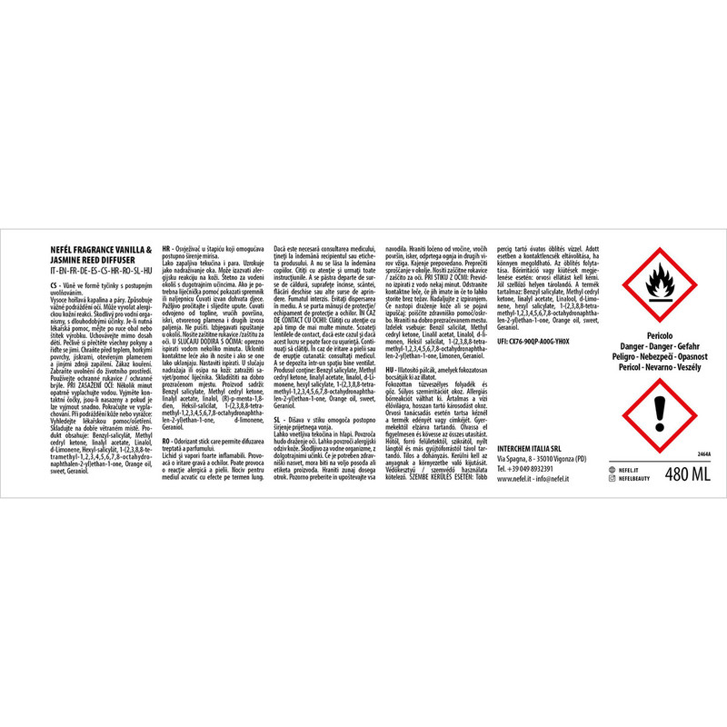 Dišava s palčkami Vanilla & Jasmin 480 mL Disave/nefel-fragrance-vanilla-and-jasmine-reed-diffuser-480-ml-2464A