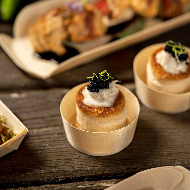 Posodica iz bambusa FINGER FOOD - Fi: 5,5 x 2,2 cm (100/1)