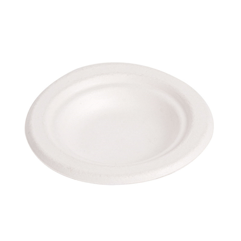 Posodica MINI krožnik sladkorni trs - FINGER FOOD - Fi: 9,5 x 1,5 cm (50/1)