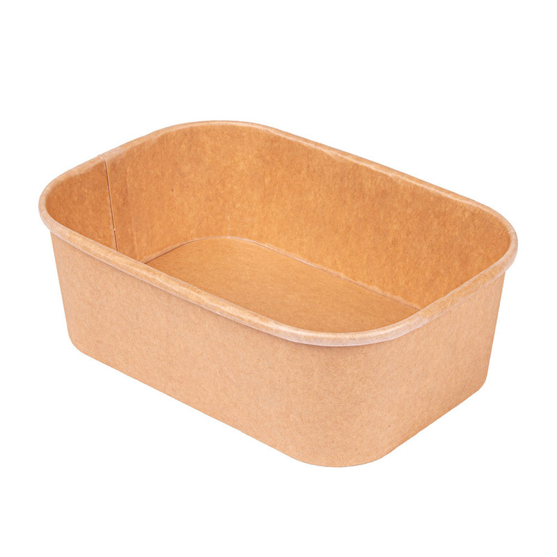 Pravoktna kartonasta posoda za solato KRAFT 750 mL (50/1) Solate/254.34-IMG-MAIN