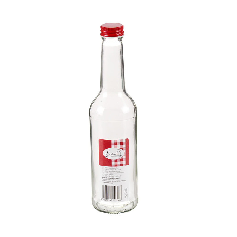 Weck steklenica OKROGLA navadna (rdeč pokrov) 350 mL (1/1) Steklenice/S3140