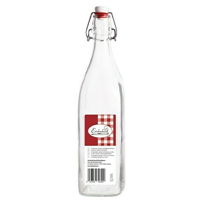 Weck steklenica 1000 mL z nihajnim zamaškom (1/1) Steklenice/SWT1000