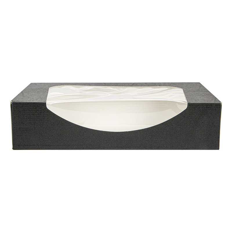Kartonasta embalaža za SUŠI Z OKNOM - The Pack - ČRNA - 20 x 12 x 4,5 cm (50/1)