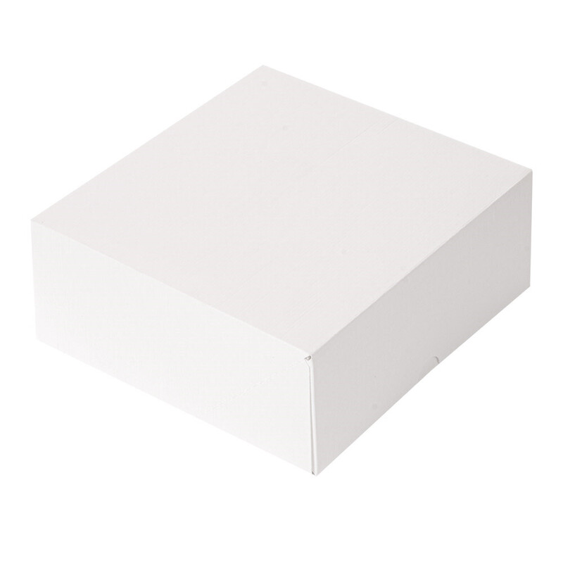 Kartonasta škatla TORTA  - The Pack - BELA 18 x 18 x 7,5 cm (50/1)