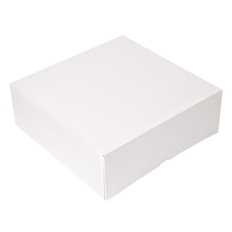 Kartonasta škatla TORTA  - The Pack - BELA 28 x 28 x 10 cm (50/1)