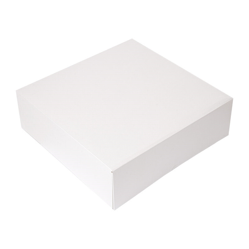 Kartonasta škatla TORTA  - The Pack - BELA 32 x 32 x 10 cm (50/1)