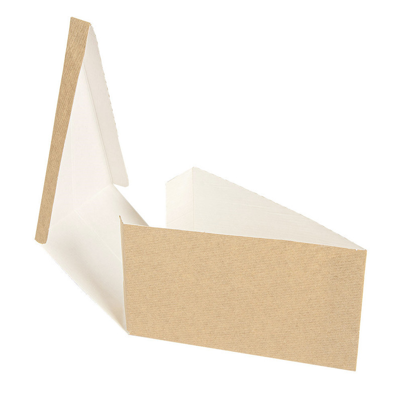 Kartonasta embalaža za kos torte - The Pack - RJAVA 14,4 x 8,5 x 9 cm (100/1)