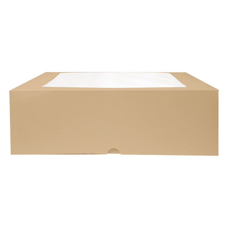 Kartonasta škatla TORTA z OKNOM - The Pack - RJAVA 32 x 32 x 10 cm (50/1) Torte/253.48_IMG-01