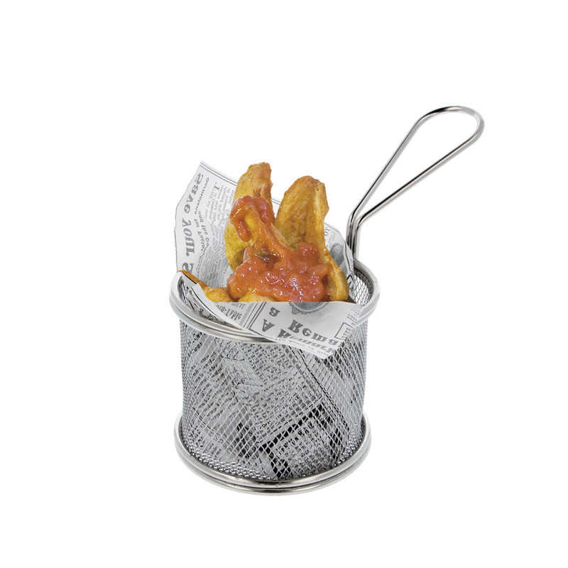 Servirna inox mrežasta košarica OKROGLA Fi: 9 x 8 cm (6 kosov) Trgovina/186.59.IMG-01