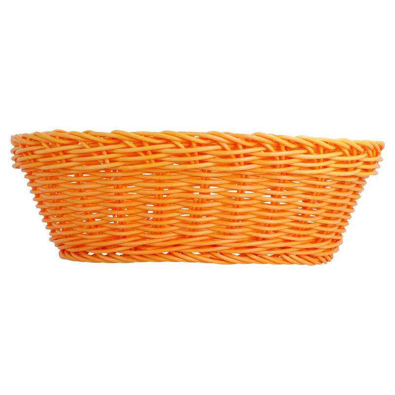 Košarica pletena OVALNA, ORANŽNA Fi: 23 x 17 x 8 cm (12 kosov) Trgovina/193.23.IMG-01