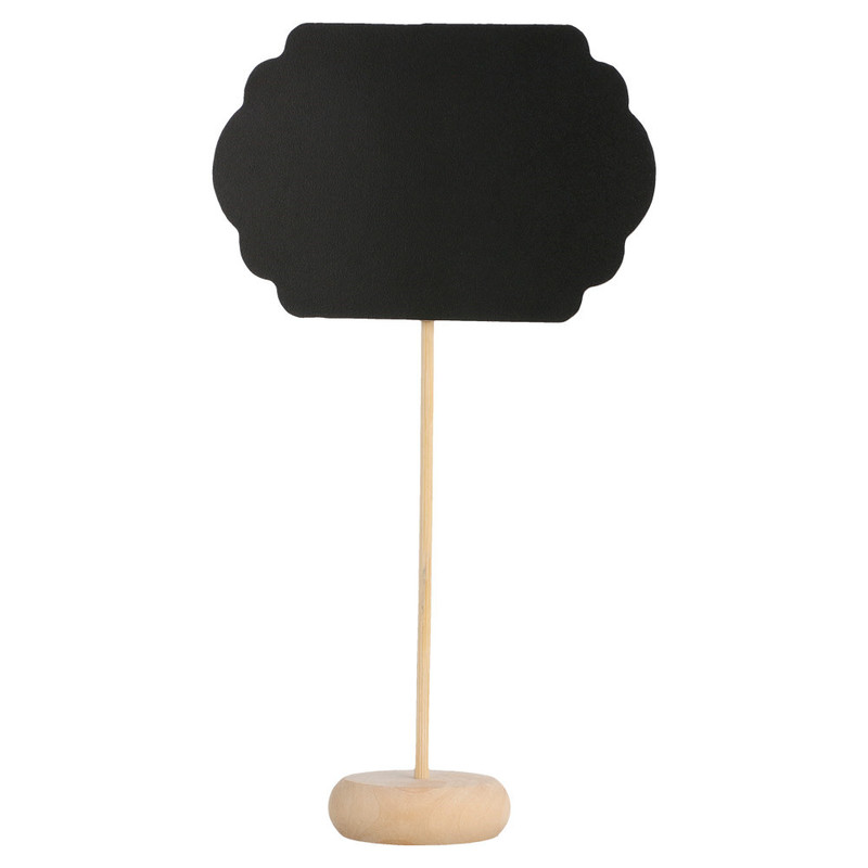 Oglasna majhna lesena tabla v obliki oblaka, ČRNA 9 x 6 x 10 cm (1 ko10s) Trgovina/207.17.IMG-01