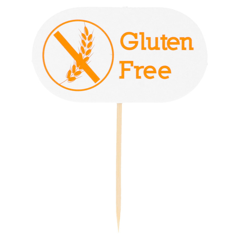 Nabodalo, označevalec jedi GLUTEN FREE - oranžen, 8 cm (100/1) Zobotrebci-in-nabodala/222.56_IMG-MAIN