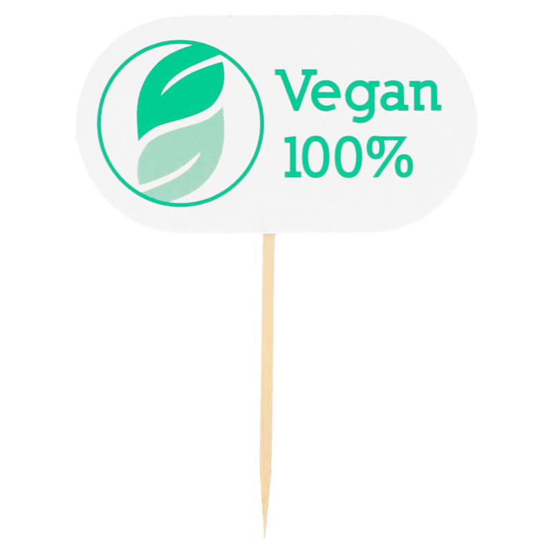Nabodalo, označevalec jedi VEGAN - zelen, 8 cm (100/1) Zobotrebci-in-nabodala/222.57_IMG-MAIN
