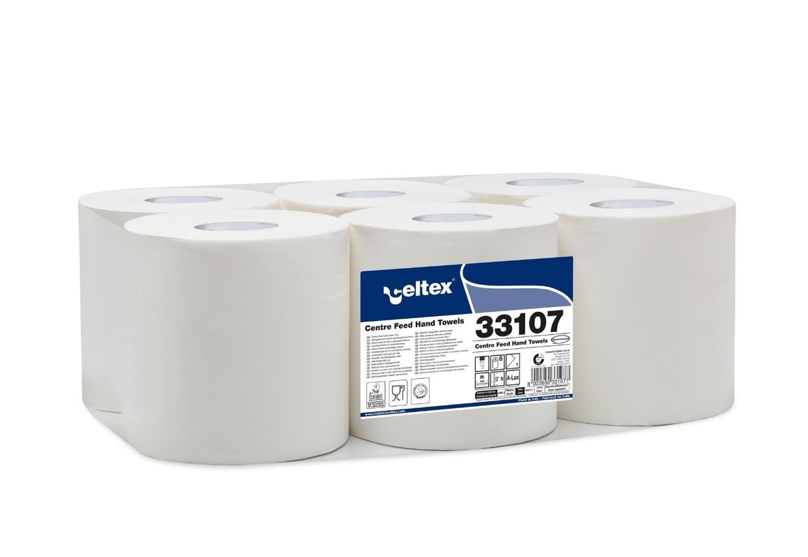 Papirnata rola sredinski vlek MAXI, 1-slojna 300 TM (6/1) brisacke/C33107