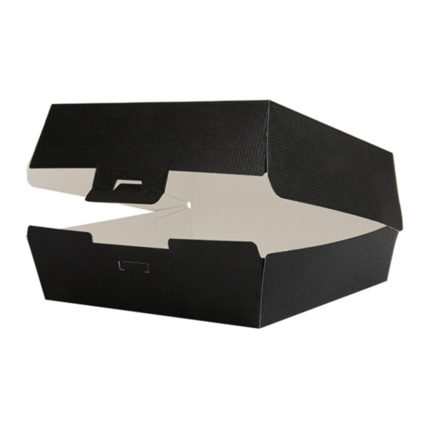 Kartonasta embalaža za BURGER - ThePack - ČRNA (17,6 x 16,8 x 7,8 cm) (50/1) burgerji/234.24.3