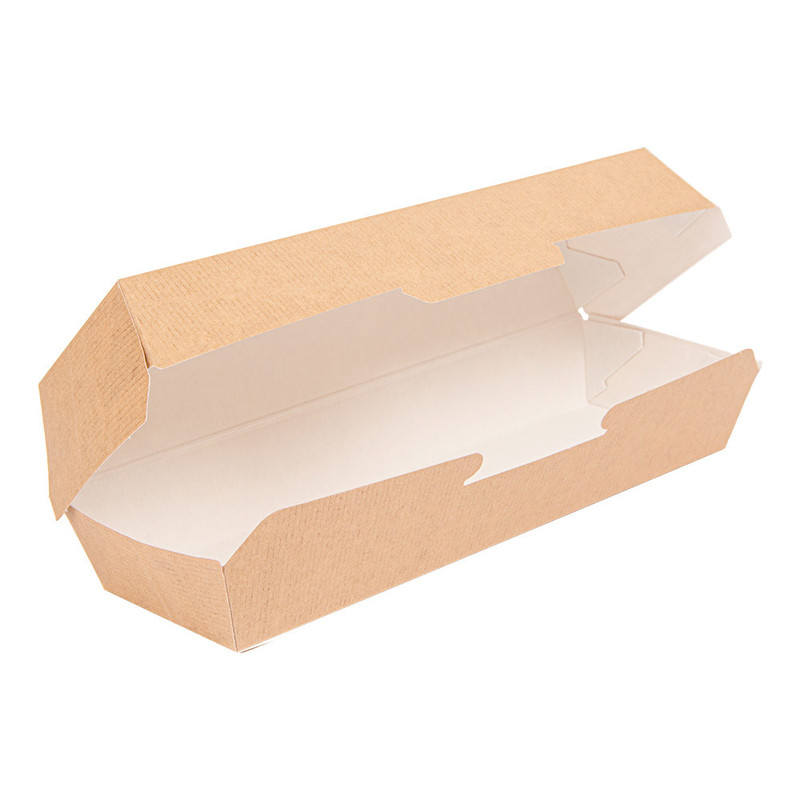Kartonasta embalaža HOT DOG - KRAFT - 23,2 x 9 x 6,3 cm (50/1)  burgerji/234.25-IMG-02