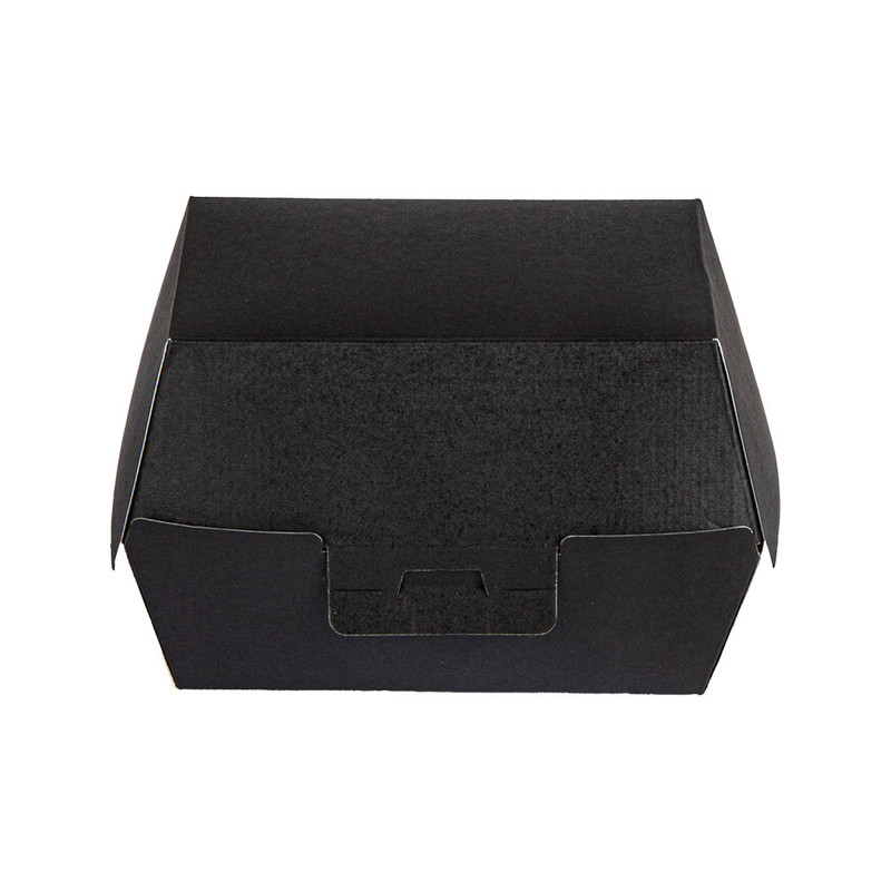 Kartonasta embalaža LUNCH BOX ČRNA 22,5 x 13,5 x 9 cm (50/1) burgerji/271.20-IMG-01
