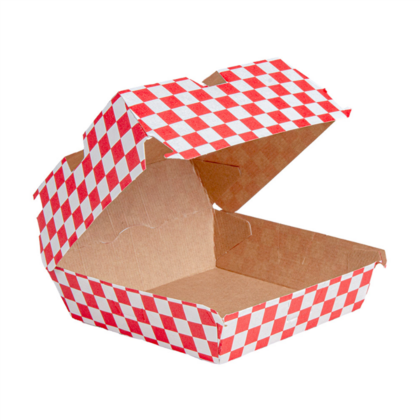 Kartonasta embalaža za BURGER-FITIPALDI RDEČA 14,7 x 14 x 7 cm (50/1) burgerji/274.02.2