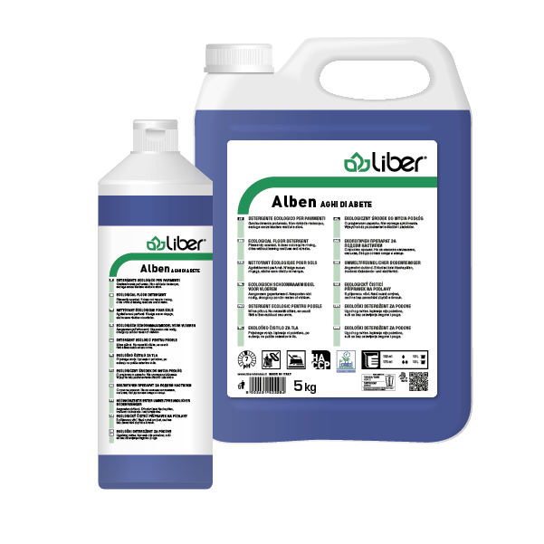 Čistilo ALBEN za talne površine ECO LIBER 1 L cistila/LIBER_MOCKUPS_Alben-Aghi-di-Abete