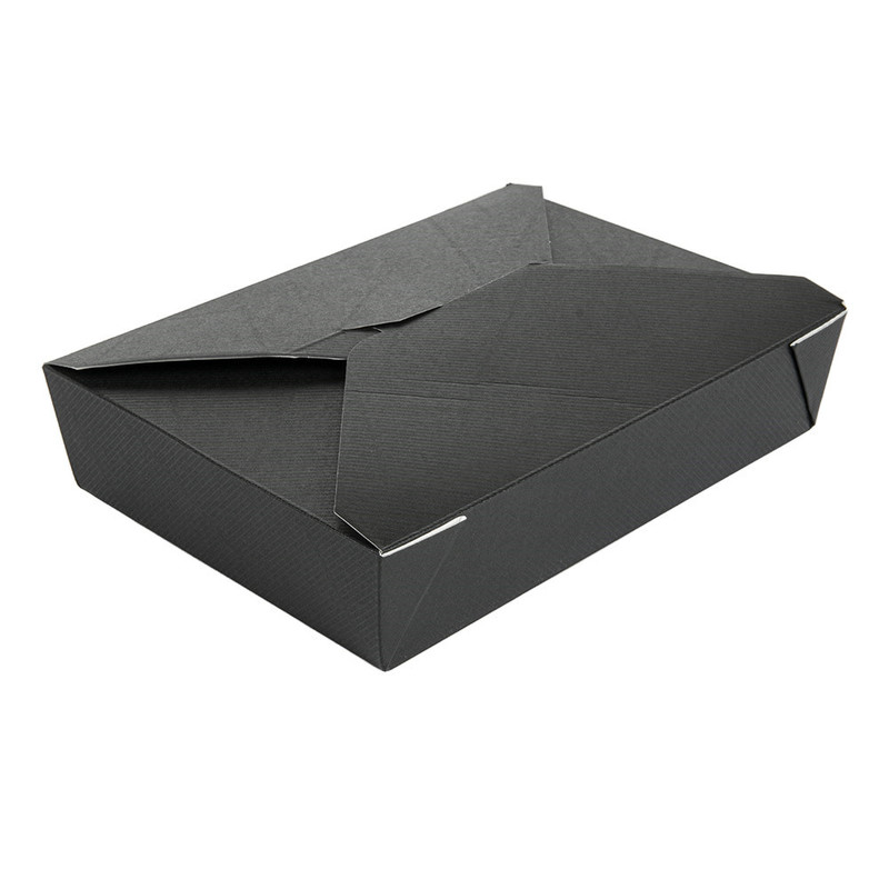 Kartonasta škatla za jedi - ThePack - 1470 mL ČRNA (19,6 x 14 x 4,5 cm) (50/1)