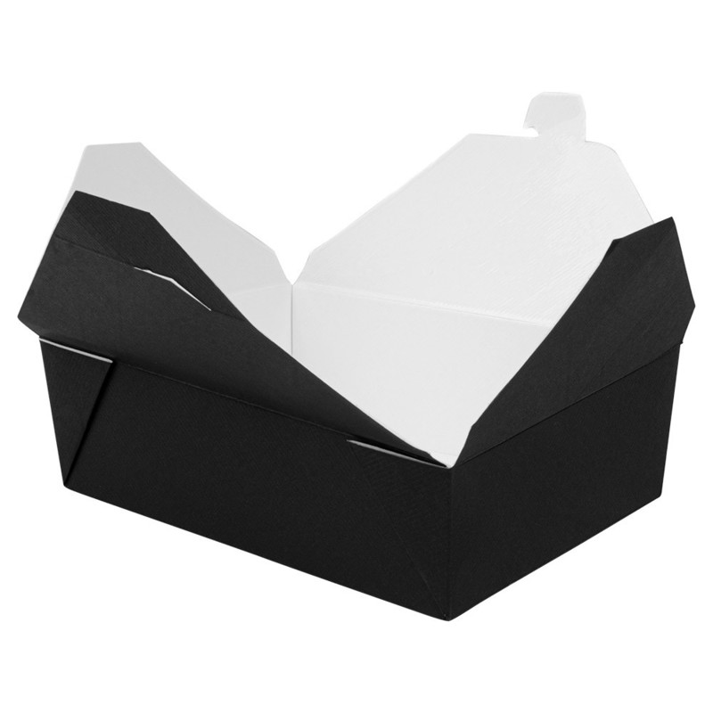 Kartonasta škatla za jedi - ThePack - 1980 mL ČRNA (19,6 x 14 x 6,2cm) (50/1)