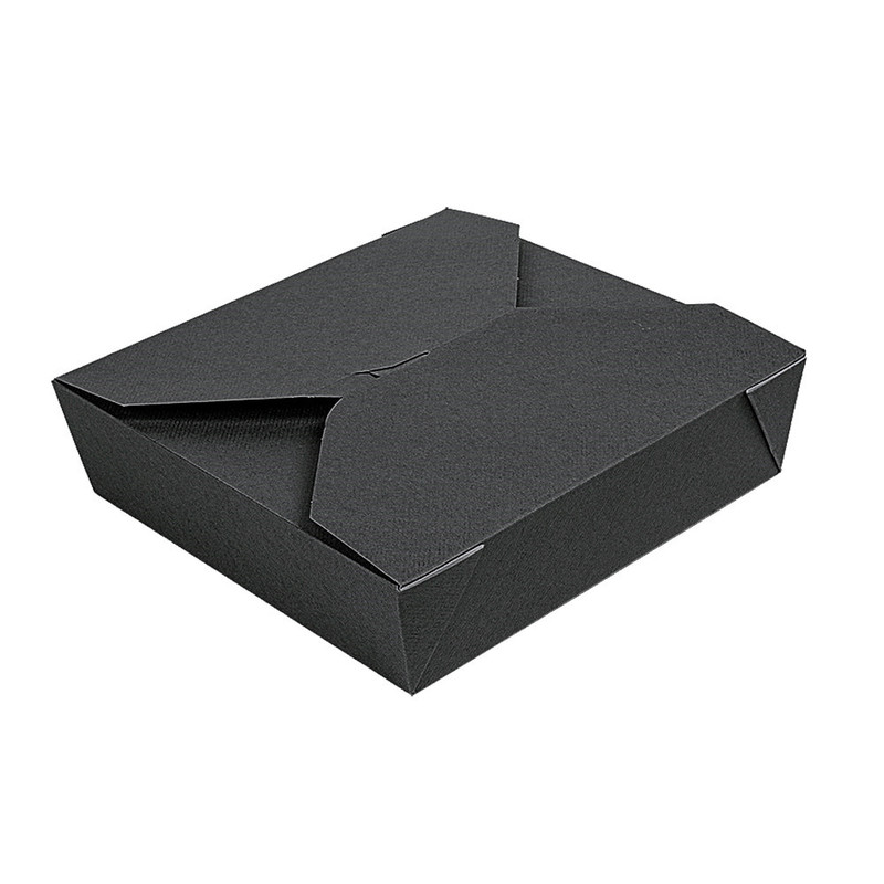 Kartonasta škatla za jedi - ThePack - 2910 mL ČRNA (21,7 x 21,7 x 6,4 cm) (50/1)