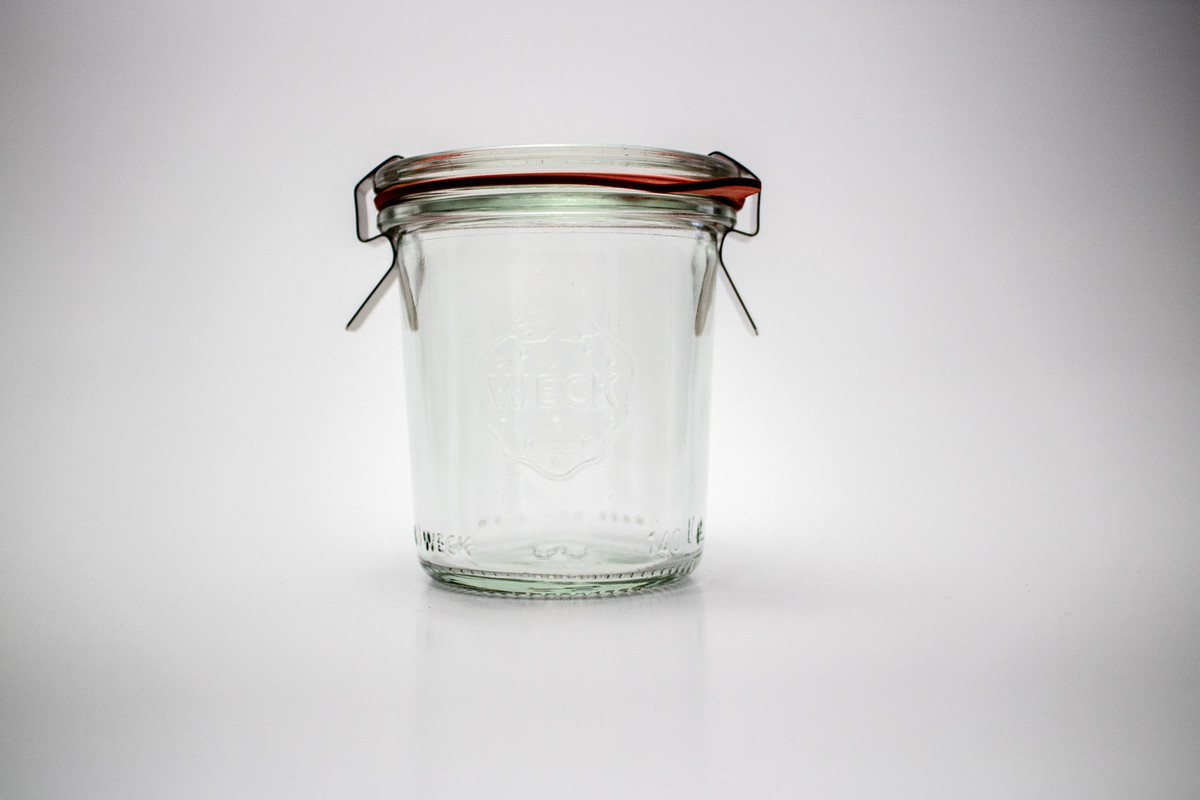Weck steklen kozarec oblika GOR-DOL 140 mL (1/1) einkochwelt-kozarci/761