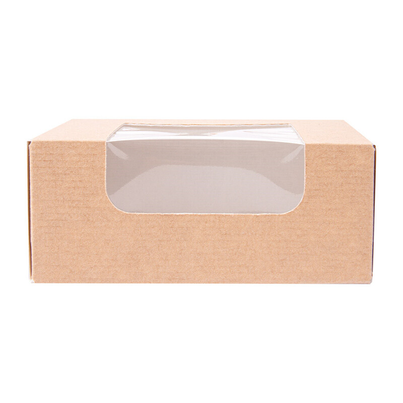 Kartonasta embalaža za SUŠI Z OKNOM - The Pack - RJAVA, 10 x 10 x 4 cm (50/1) embalaza-za-susi-iz-kartona/253.36_IMG-01