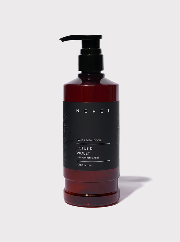 Losjon za roke in telo Nefel - LOTUS & VIOLET 480 mL (1/1) hotelska-kozmetika/nefel_lotus_and_violet_hand_and_body_lotion_flaconeml
