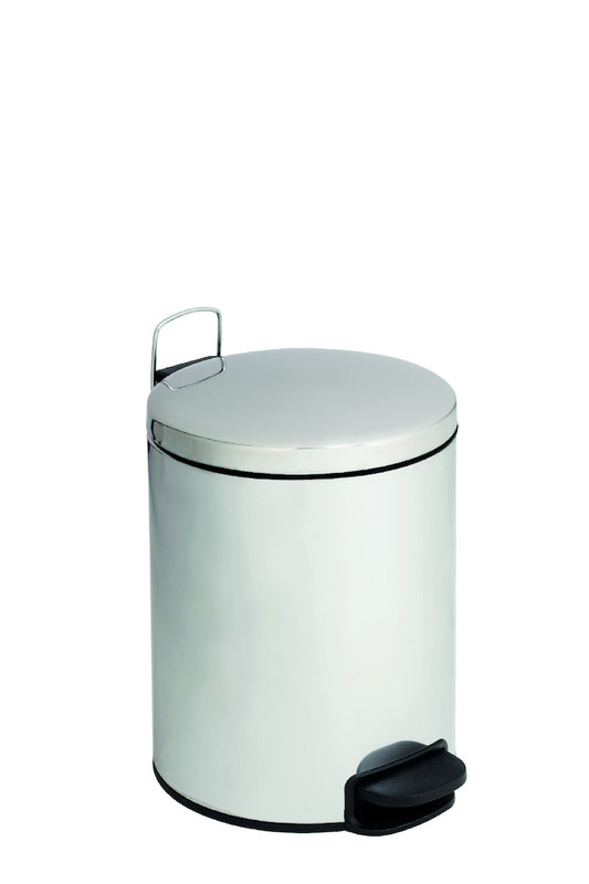 Koš pedalka 5 L BIN PLUS s tihim zapiranjem, polirano nerj. jeklo kosi-za-smeti/112055