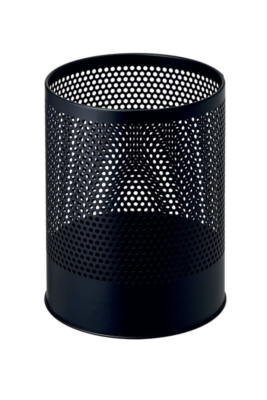 Pisarniški kovinski koš POIS 25 L, ČRN  kosi-za-smeti/770111