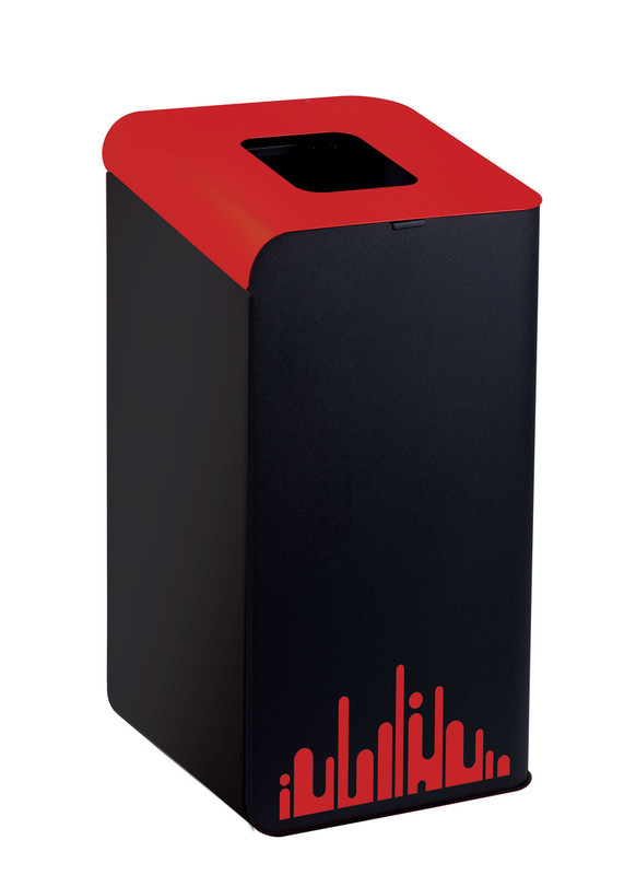 Koš za ločevanje odpadkov RUBIK EVO, 80 L, RDEČ kosi-za-smeti/789297