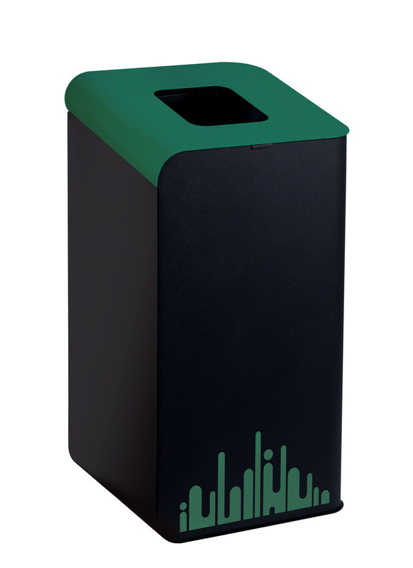 Koš za ločevanje odpadkov RUBIK EVO, 80 L, ZELEN kosi-za-smeti/789298
