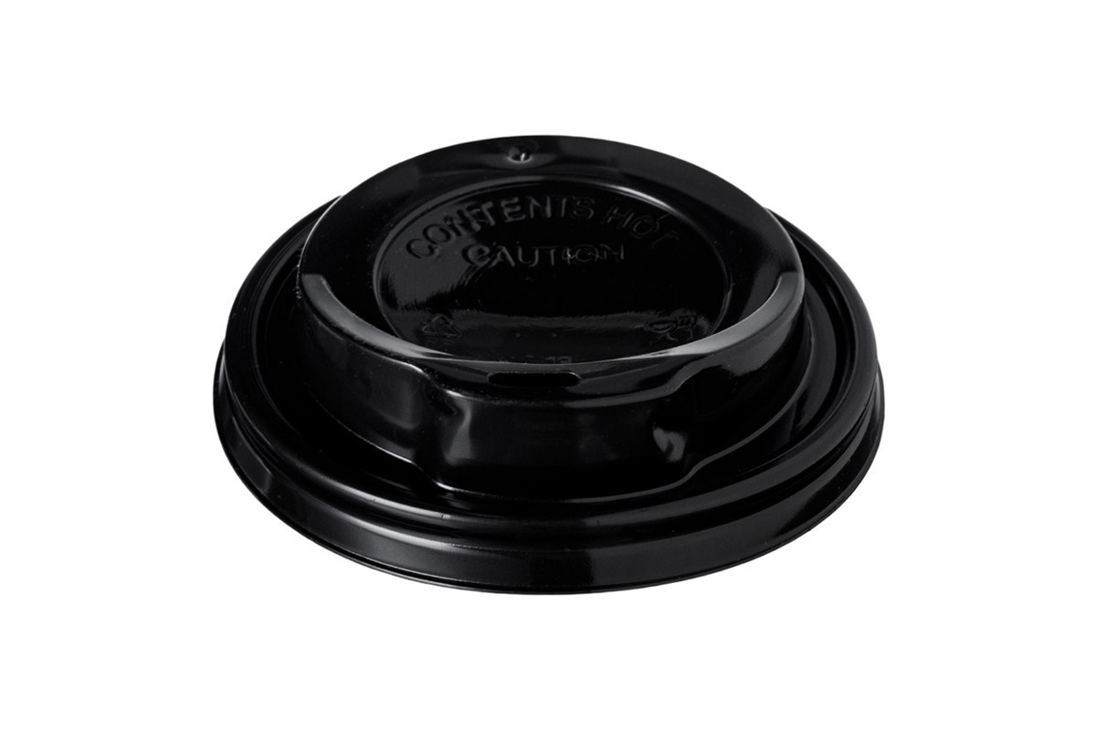 Pokrovček PP za TakeAway lonček ČRN, 8OZ 240 mL INT. - fi: 8 cm (100/1)