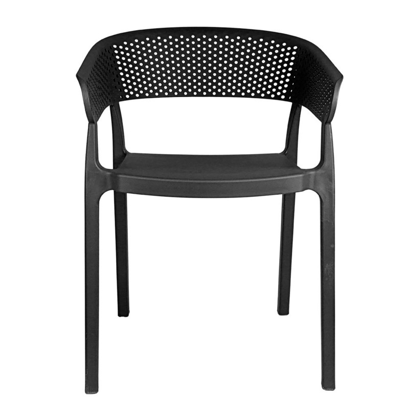 Vrtni stol SUPRA-TEK oval ČRN PP, 51 x 49 x 73 cm (4 kosi) mize-in-stoli/270.55-IMG-02