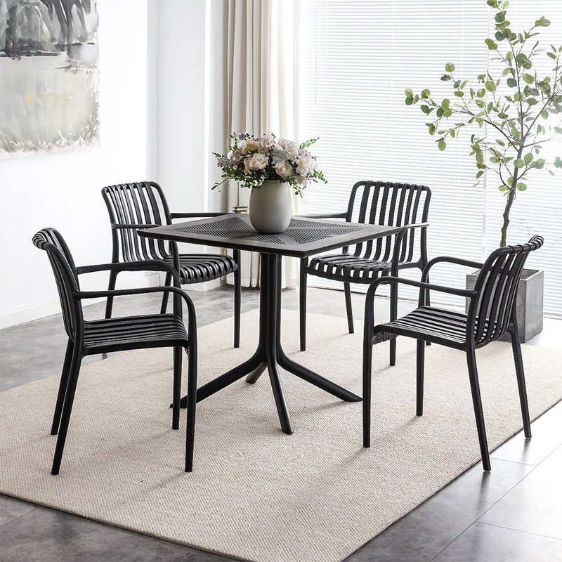 Miza kvadratna SUPRA-TEK ČRNA PP, 80 x 80 x 75 cm mize-in-stoli/270.58-IMG-PLACEMENT