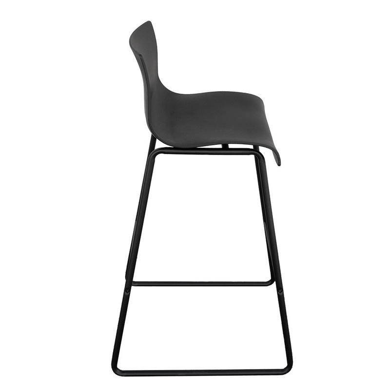 Barski stol z naslonom SUPRA-TEK ČRN PP, 45 x 54,5 x 100 cm (2 kosa) mize-in-stoli/278.88-IMG-02