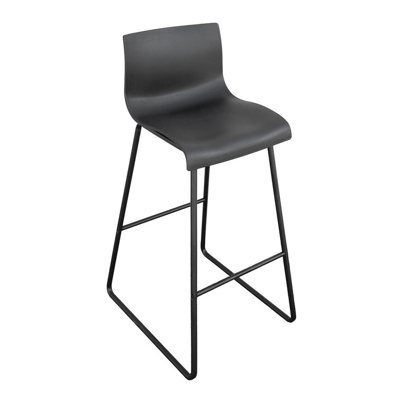 Barski stol z naslonom SUPRA-TEK ČRN PP, 45 x 54,5 x 100 cm (2 kosa) mize-in-stoli/278.88-IMG-MAIN