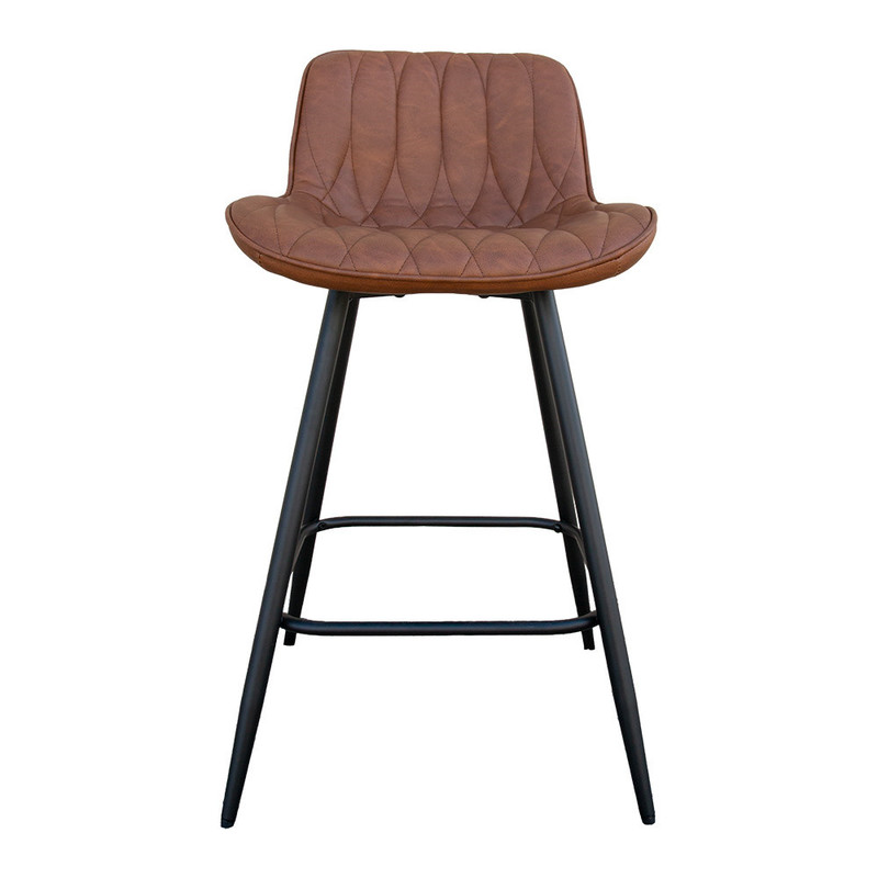 Barski stol z naslonom SUPRA-TEK ČRNO/RJAV PP oblazinjen, 47 x 48 x 90 cm (2 kosa) mize-in-stoli/278.90-IMG-01