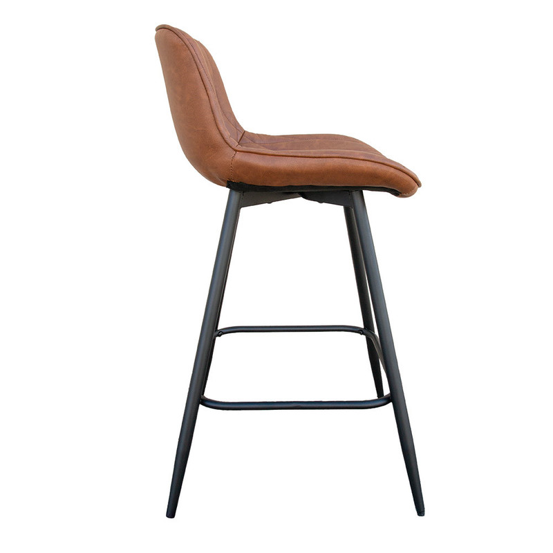 Barski stol z naslonom SUPRA-TEK ČRNO/RJAV PP oblazinjen, 47 x 48 x 90 cm (2 kosa) mize-in-stoli/278.90-IMG-02