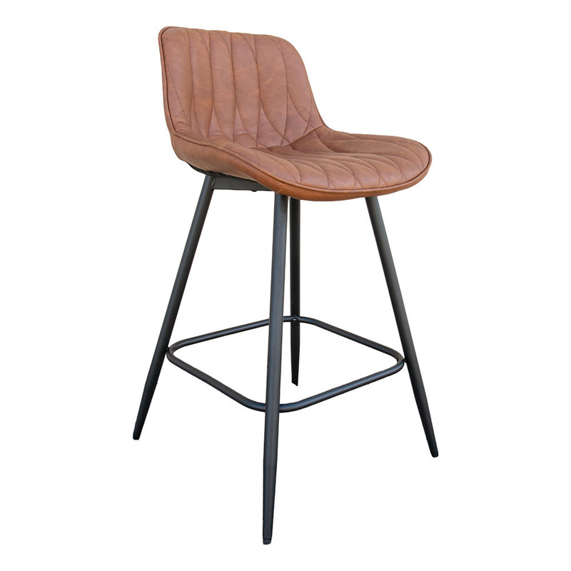 Barski stol z naslonom SUPRA-TEK ČRNO/RJAV PP oblazinjen, 47 x 48 x 90 cm (2 kosa) mize-in-stoli/278.90-IMG-MAIN