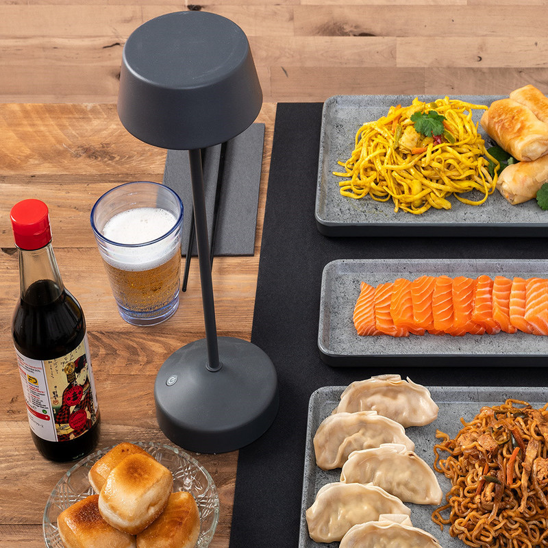 Namizna svetilka brezžična LED + dimmer 3 st. 11 x 32 cm siva/kov namizne-lucke/266.14-IMG-PLACEMENT