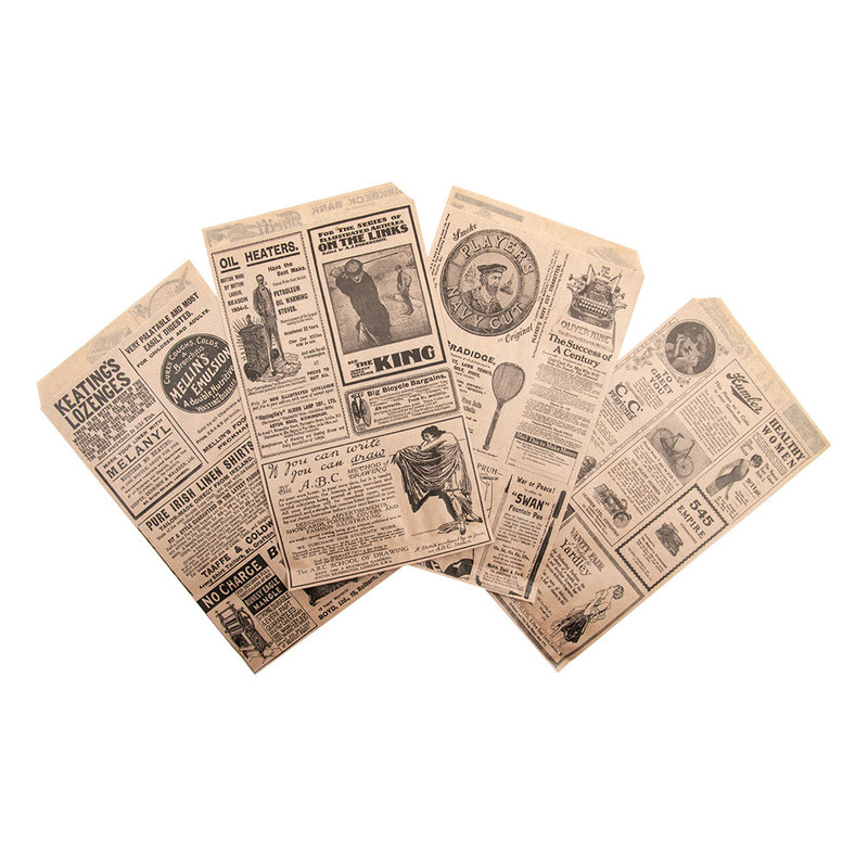 Vrečka za palačinke, tacos in wrape – NEWS KRAFT, odprti stranici 13 × 22 cm, 34 g/m² (500 kos)
