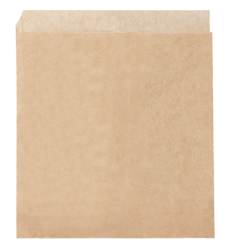 Vrečka za burger, kebab in pico  – KRAFT odprti stranici 23 × 25,5 cm, 34 g/m² (500 kos)