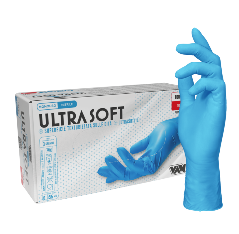 Rokavice nitril brez pudra MODRE Small, Ultrasoft (100/1) rokavice-in-zascitna-oprema/ULTRASOFT-Z-ROKO