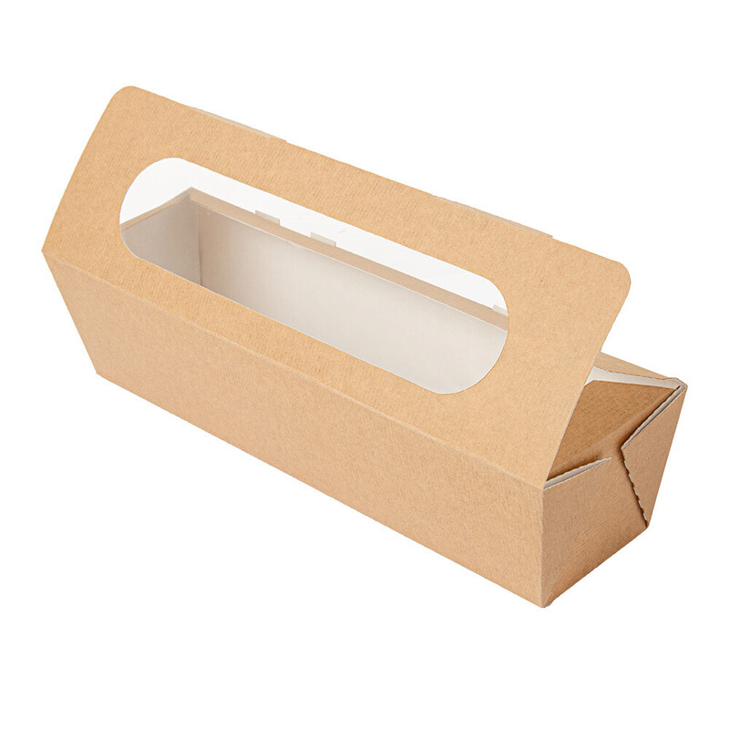 Kartonasta škatla za bagete RJAVA - The Pack - 27,5 x 8 x 6,2 cm (45/1) sendvici-in-hot-dogi/253.58_IMG-02