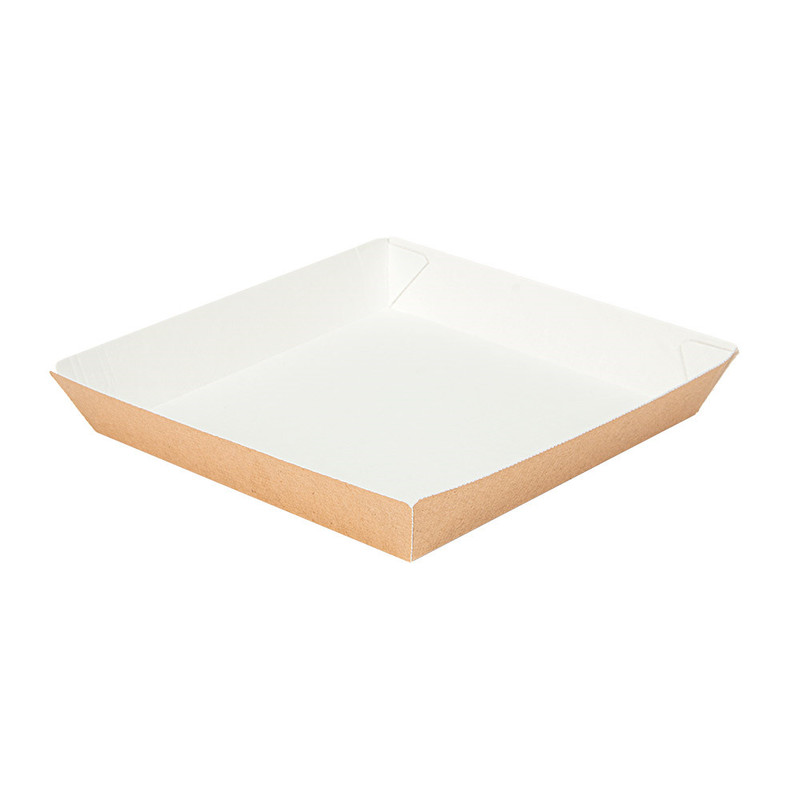 Kartonast pladenj MANJŠI - ThePack - RJAV - 18 x 18 x 2,9 cm (65/1)