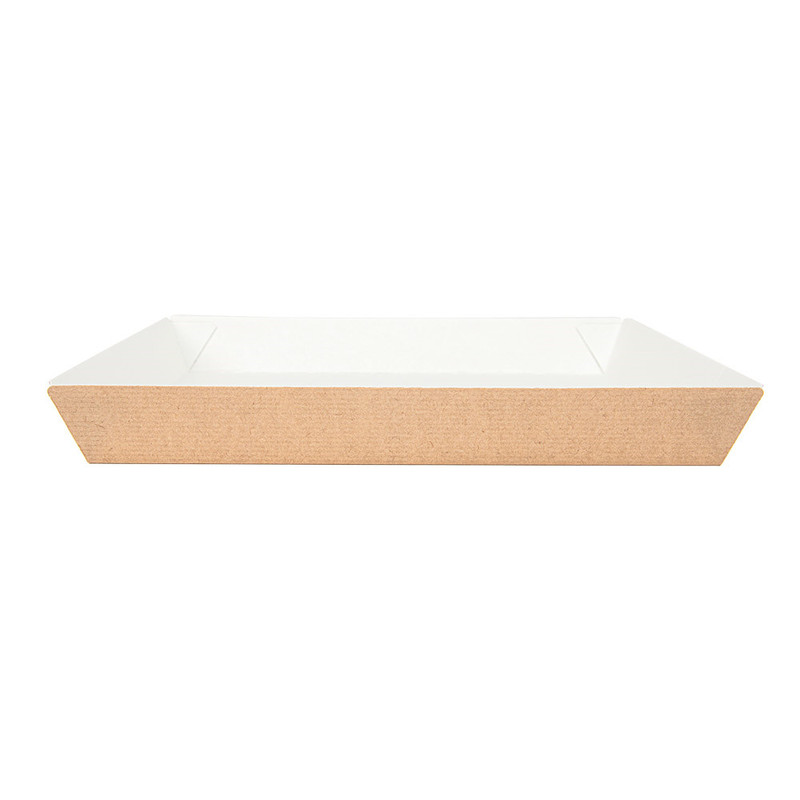 Kartonast pladenj VEČJI - ThePack - RJAV - 23 x 23 x 2,9 cm (50/1)